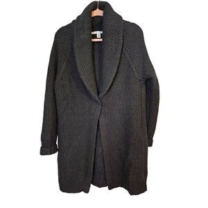 Max Studio heavy black knitted cardigan.  Size L.
